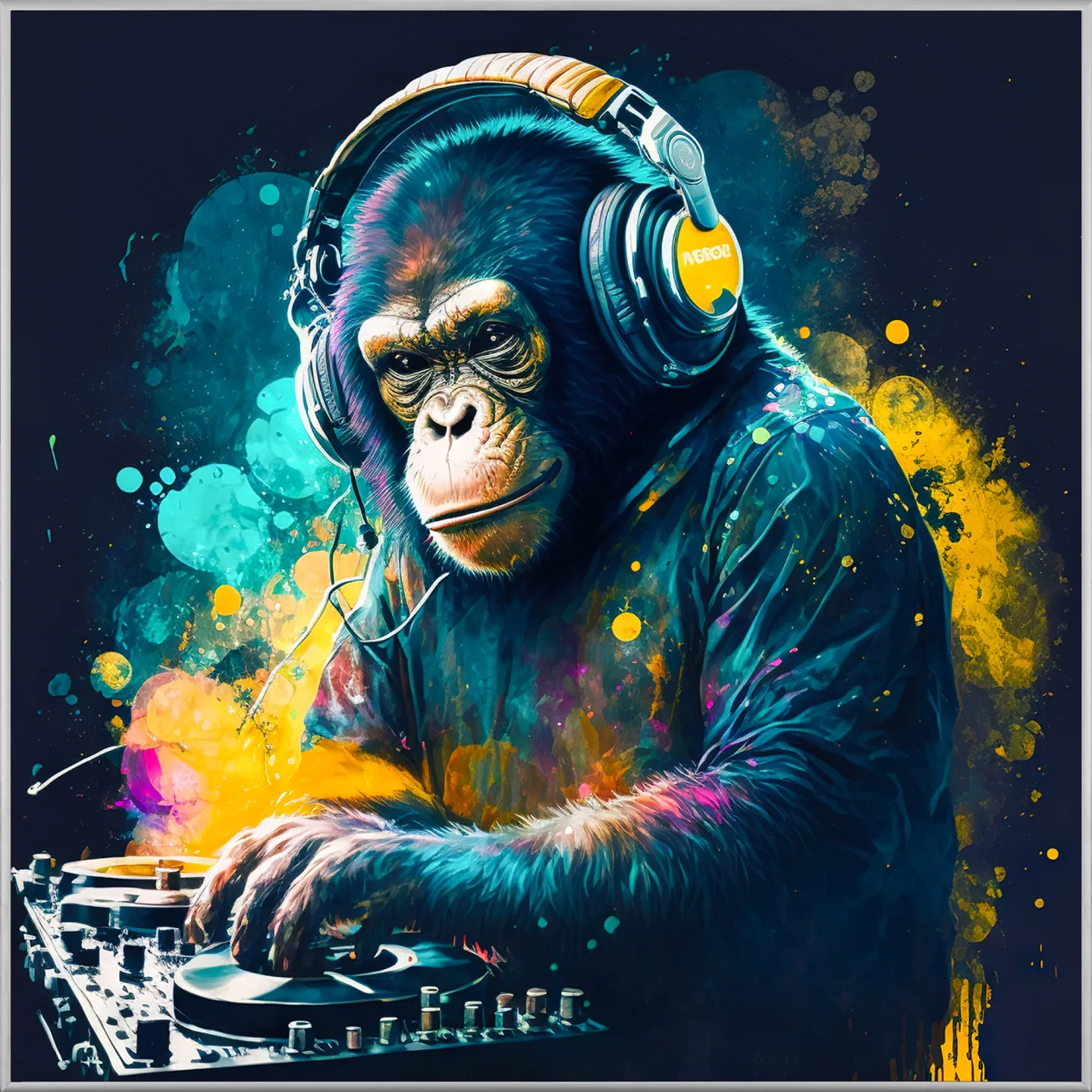 image LAND Bild mit Rahmen Monkey dj | Schubiger Möbel