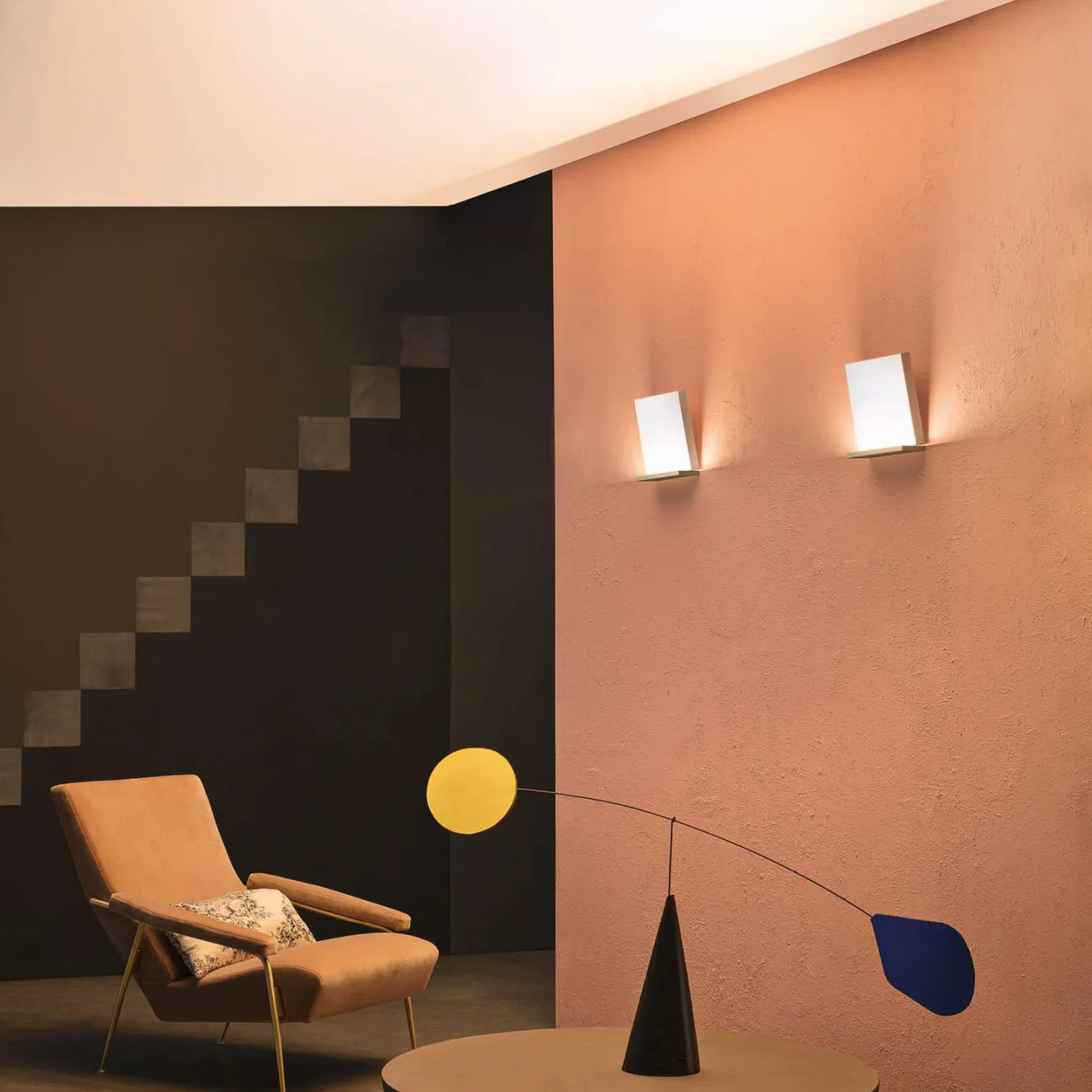 Inbilicio LED-Wandleuchte, goldfarben, Höhe 25 cm - Stilnovo - Wohnzimmer - Design - Kunststoff - Eckig