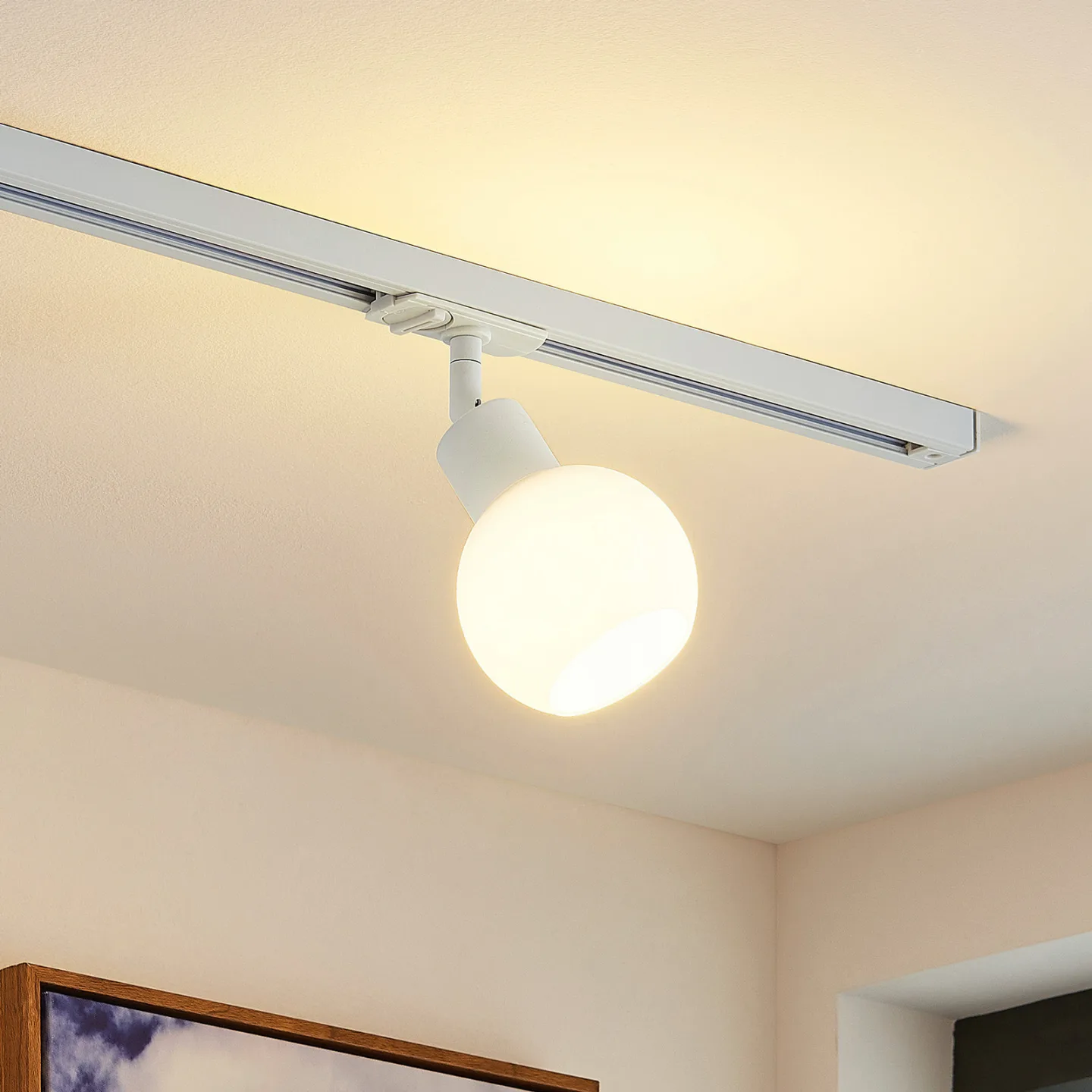 Linaro Schienenspot E14 Rund Weiß - Lindby - Flurbereich - Modern - Metall - Einflammig