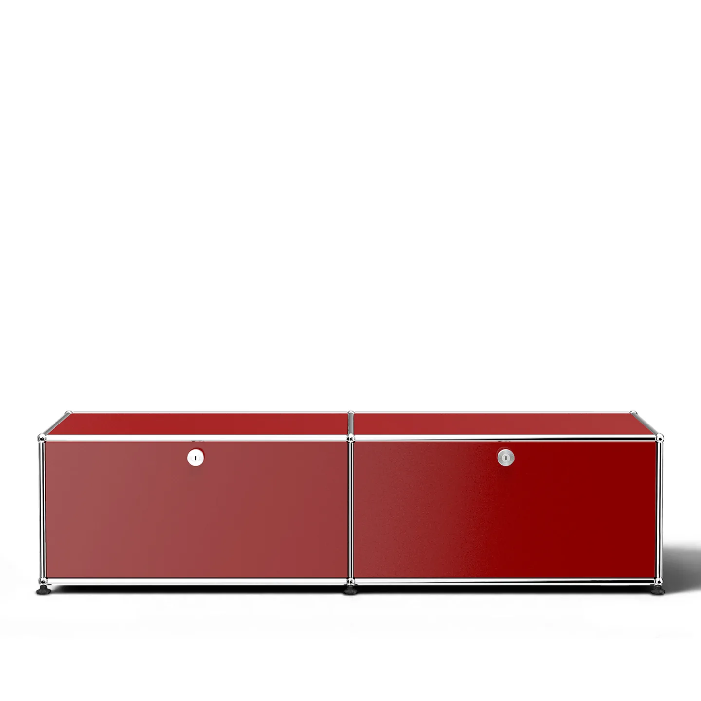 USM - USM Haller 3 Media Unit Ruby Red - TV-bänkar - Fritz Haller & Paul Schärer - Röd - Metall