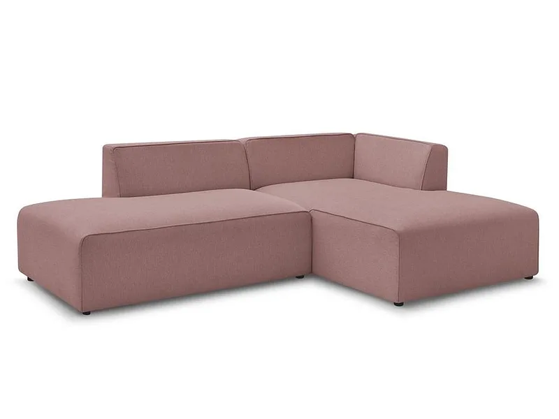 Ecksofa BOBOCHIC MEGEVE Stoff chiniert rosa
