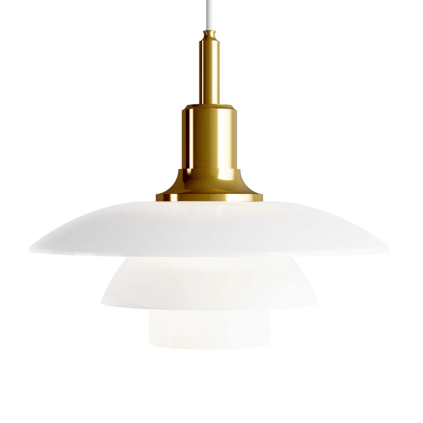 PH 3½-3 Pendel Messing - Louis Poulsen PH 3 1/2-3 - Stue - Design - Glas - Med én lyskilde