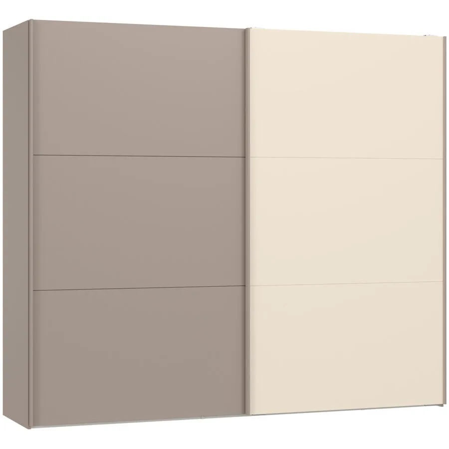 Kleiderschrank Arena Schwebetüren nougat Holzwerkstoff B 253 cm - Schweizer Möbelhersteller