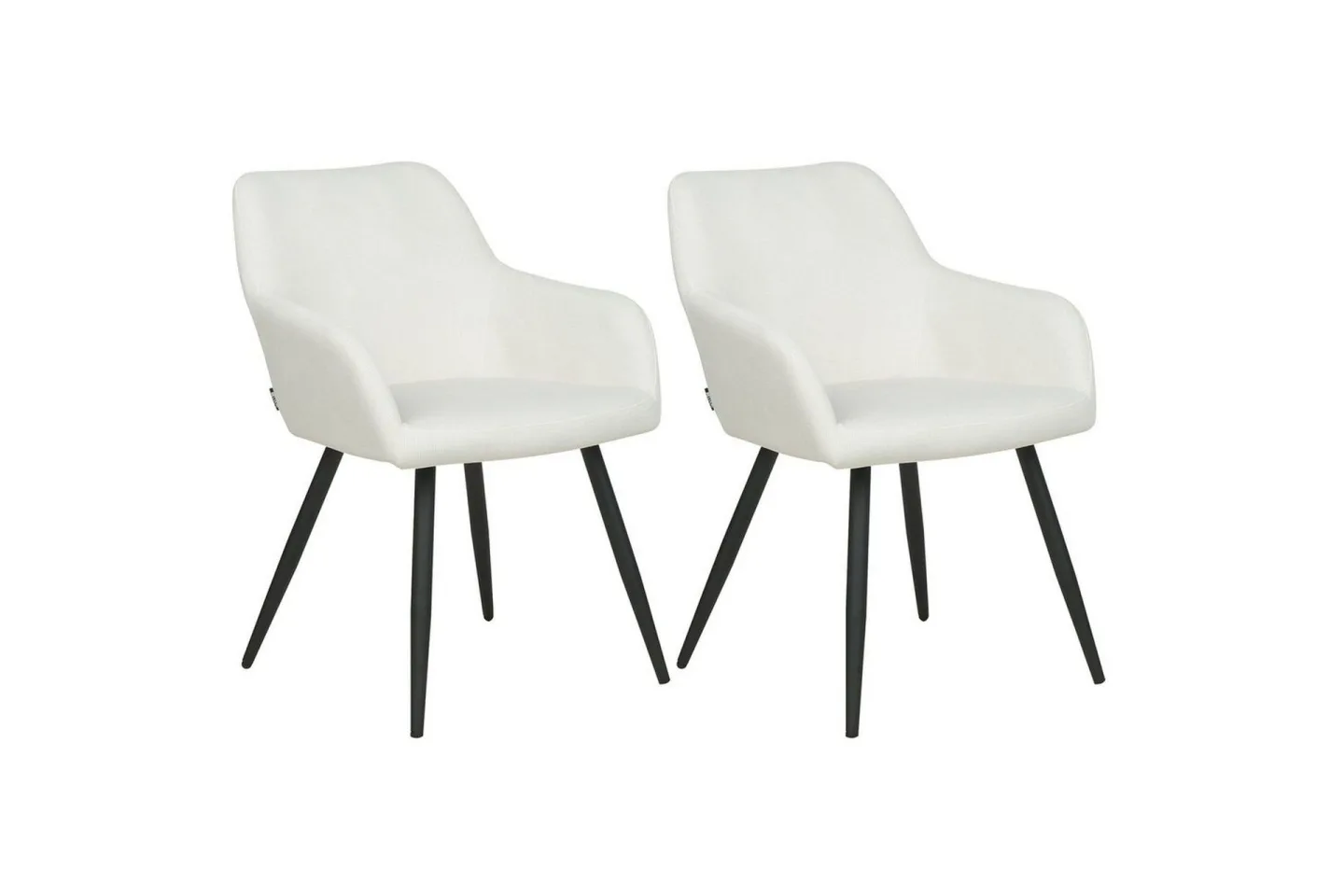 Set med 2 matstolar Casmalia - Vit, Svart