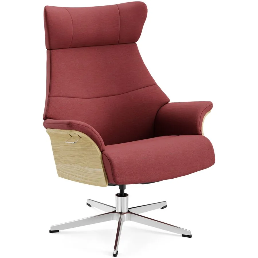 Conform Sessel Airness 28 wine Stoff, Eiche, Aluminium B 81 T 163 H 101 cm - Möbel Konfigurator: Traummöbel individuell zusammenstellen