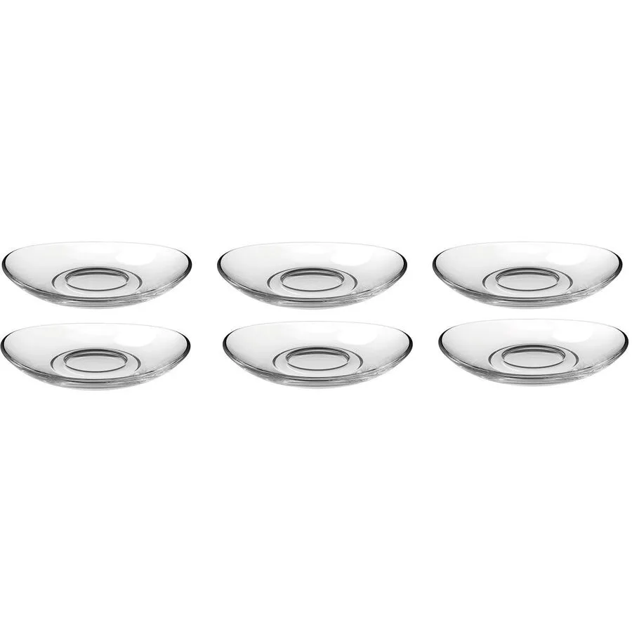 Untertassen-Set Leonardo transparent Kalk-Natron-Glas D 11 cm 6 Stk