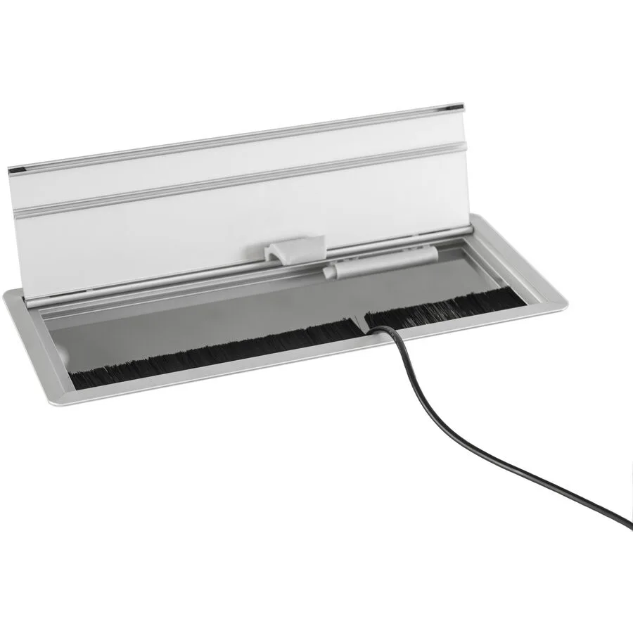 Kabelklappe Office Silber Kunststoff T 12 cm
