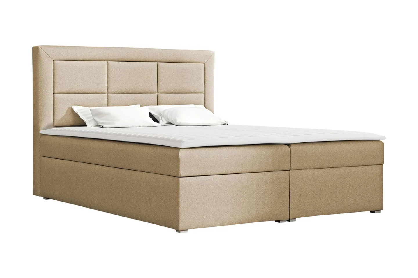 Axlunda Box Kontinentalsäng 180x215 cm LED-belysning - Beige