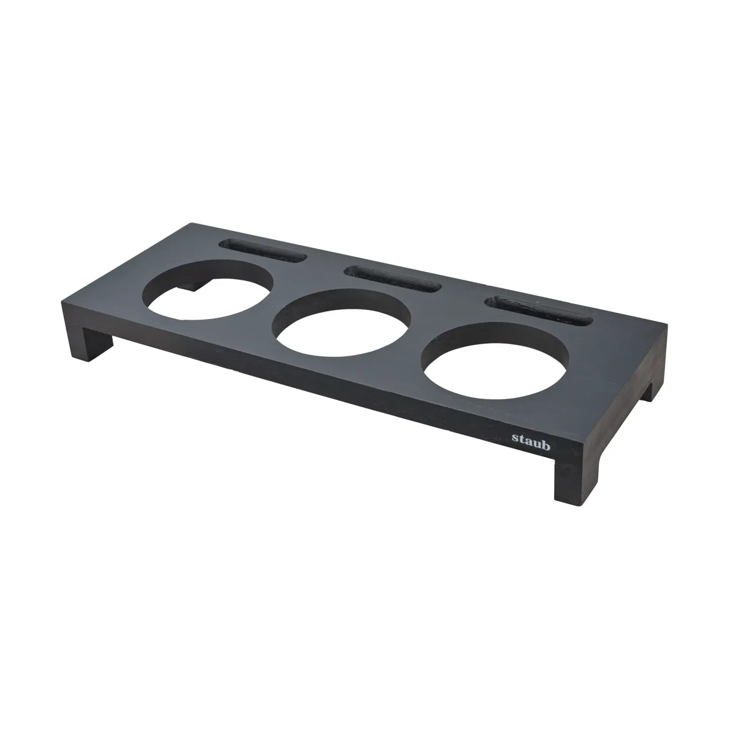 STAUB Staub Servierhalter für 3 Mini-Töpfe Schwarz