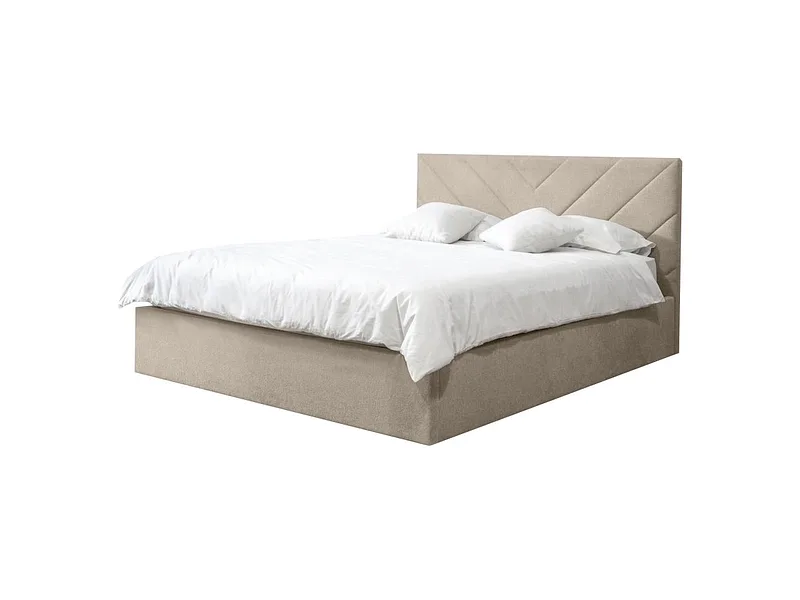 Kastenbett BOBOCHIC ROMANE 160x200cm stoff beige