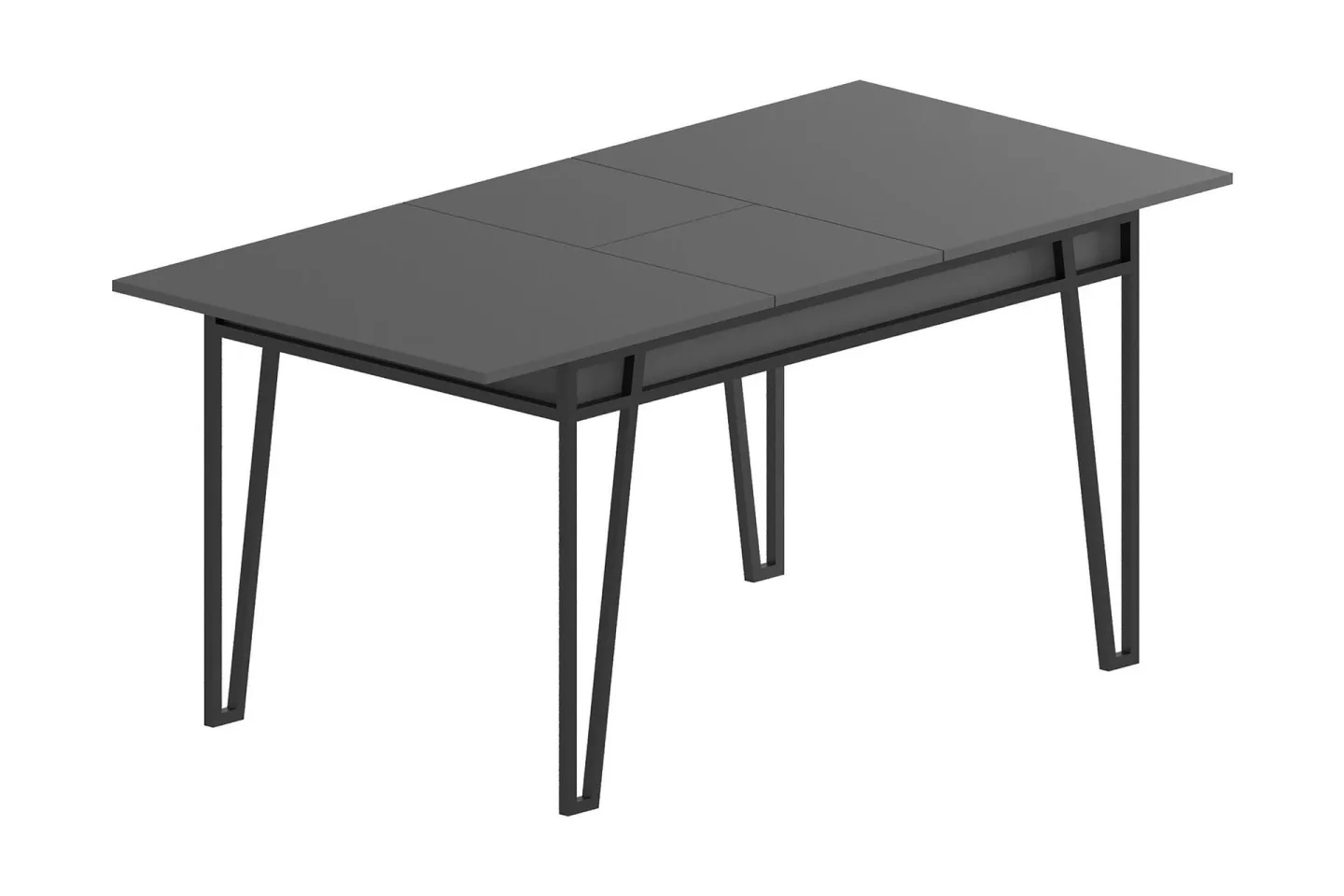 Matbord 132 cm - Antracit