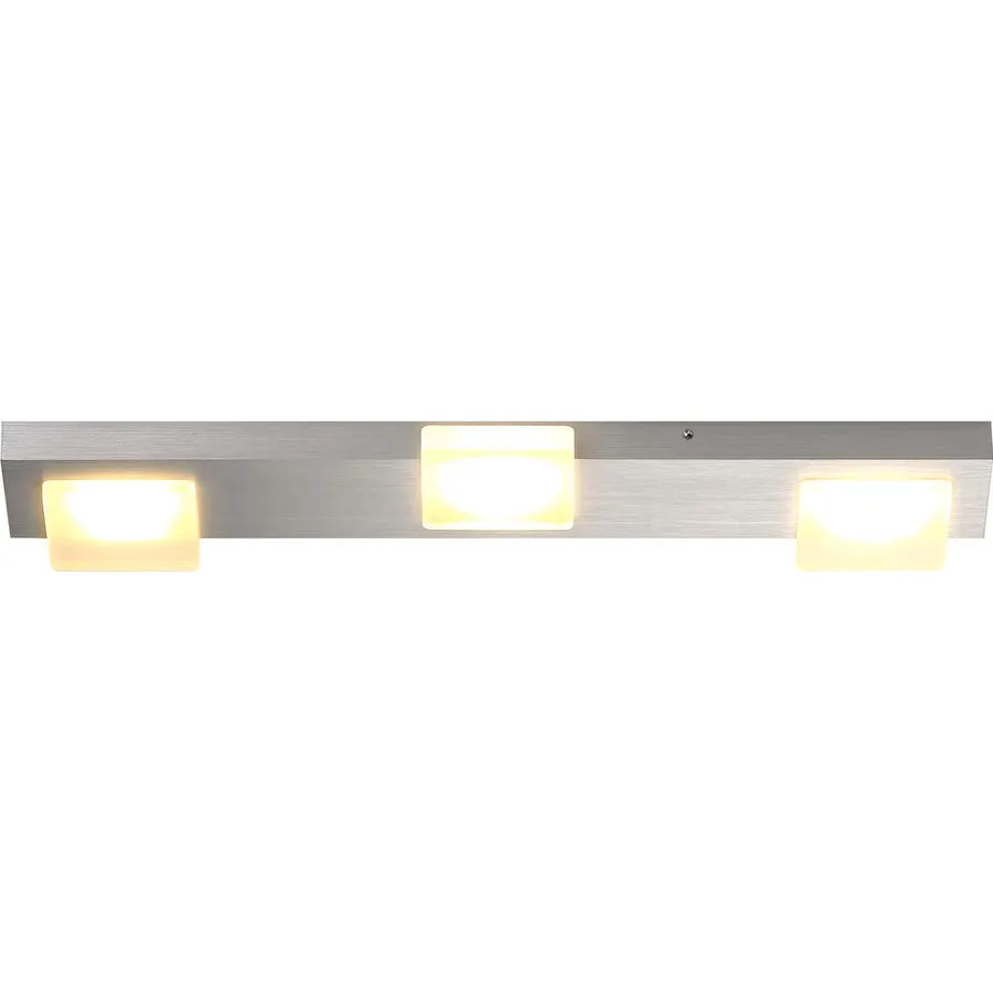 Bopp Deckenlampe Lamina Silber Aluminium 12 cm 3 cm - Farbe: Aluminium geschliffen - LED - Lichtfarbe: Extra warmweiss - Deckenlampe- LED