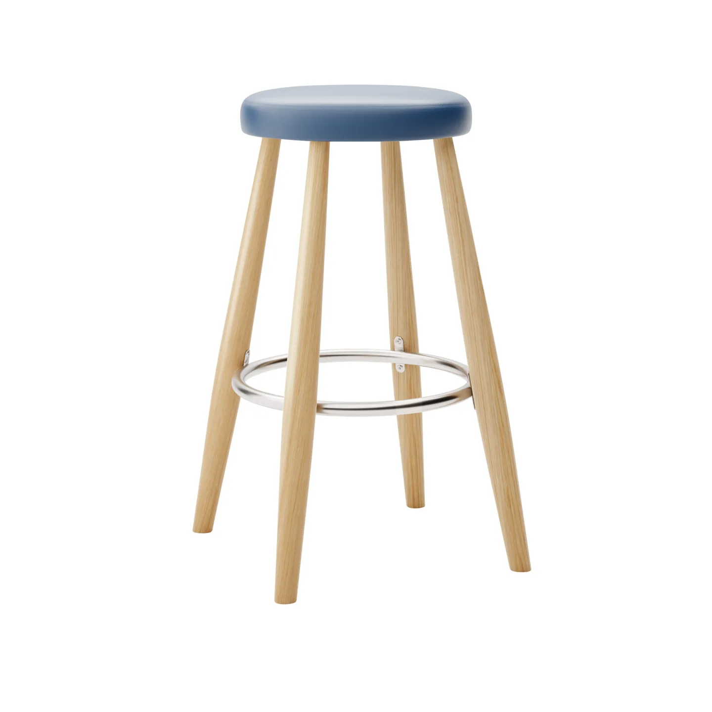 Carl Hansen - CH58 Low Stool, Klarlackad Ek, Lädergrupp A Loke - 7310 - Barstolar - Hans J. Wegner - Träfärgad - Läder/Metall/Trä