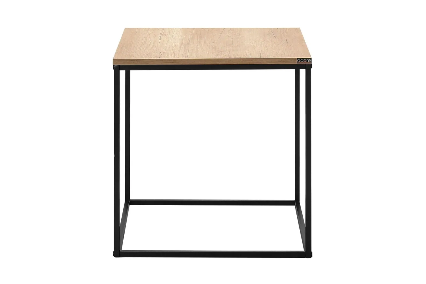 Ajmit Sidobord 50x52 cm Brun/Svart - Hanah Home