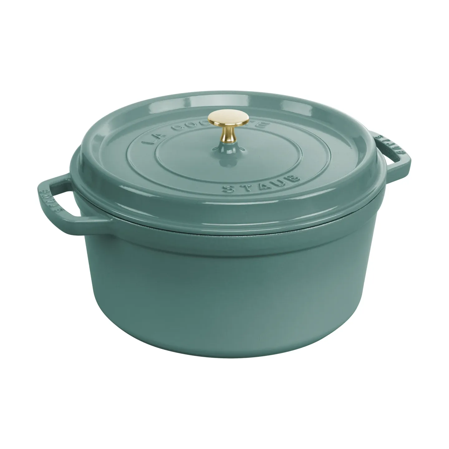 STAUB Staub La Cocotte runder Topf Gusseisen 6,7 L Eukalyptus