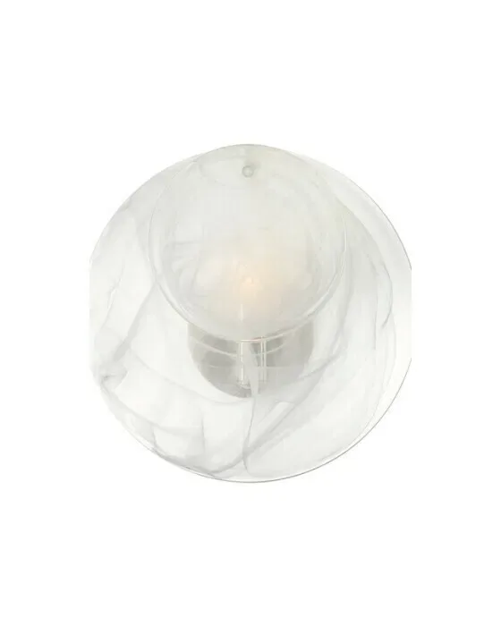 Loire Sconce Polished Nickel/White Glass