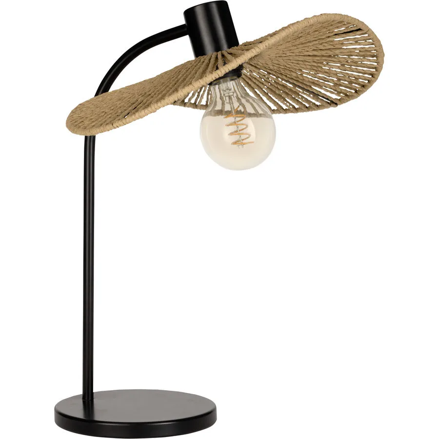 Eglo Tischlampe Siruela Schwarz Stahl 36.5 cm 46.5 cm