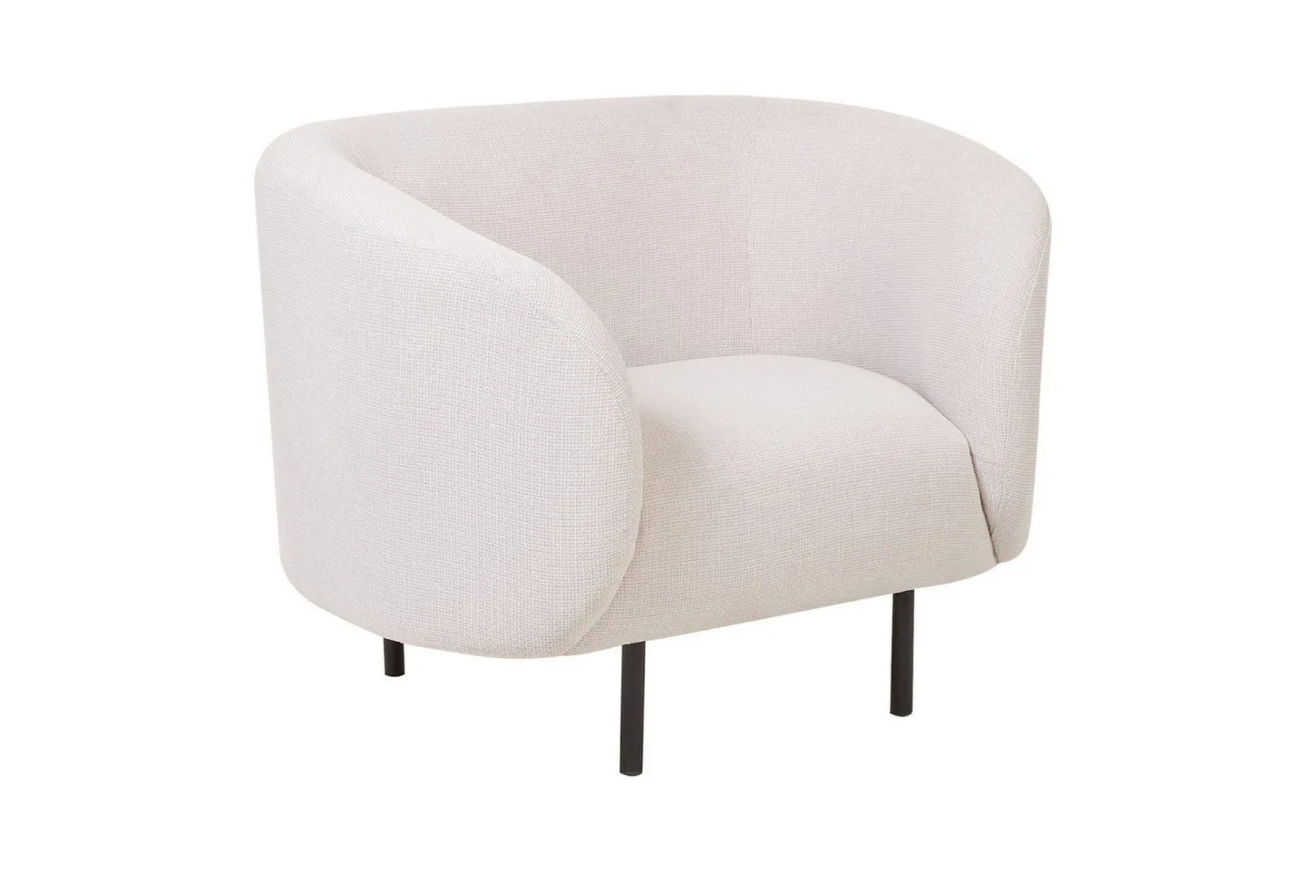Fåtölj Loen - Ljusbeige, svart/Polyester