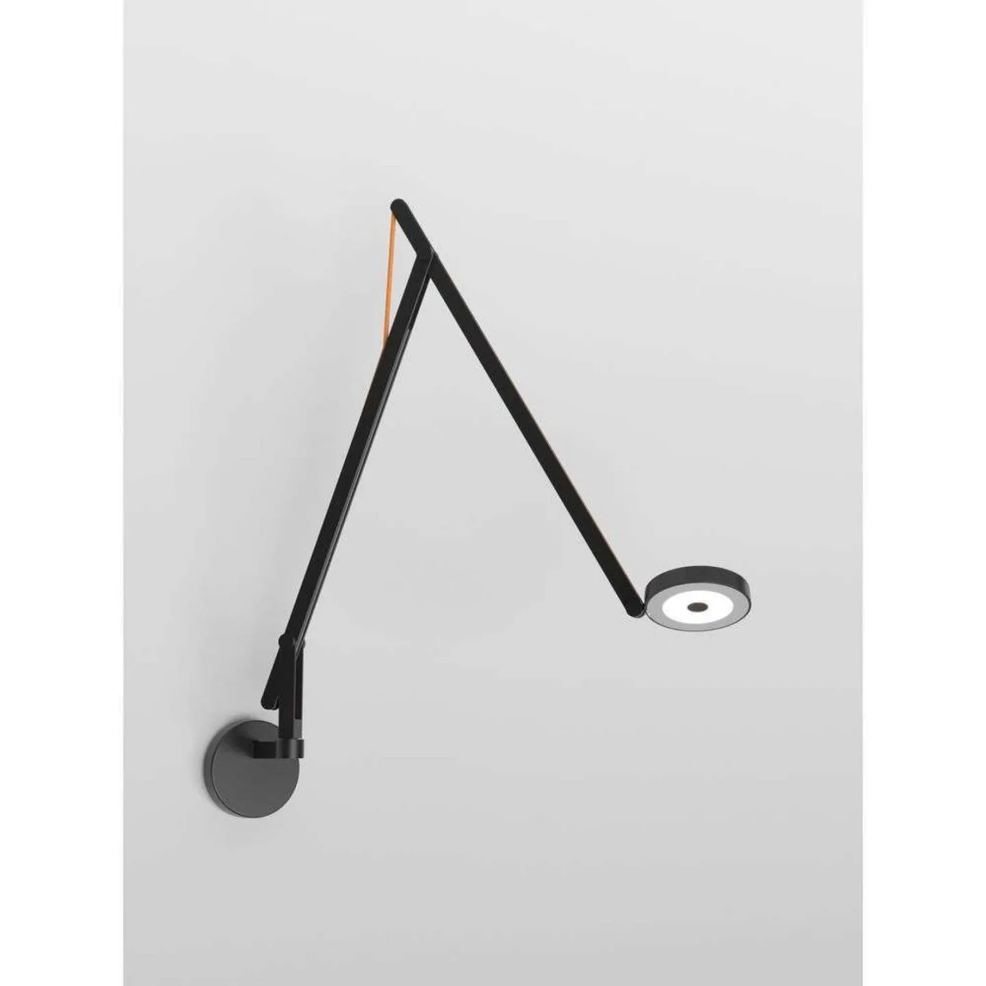 String W2 Wandleuchte DTW Matt Black/Orange - Rotaliana - Wohnzimmer - Aluminium