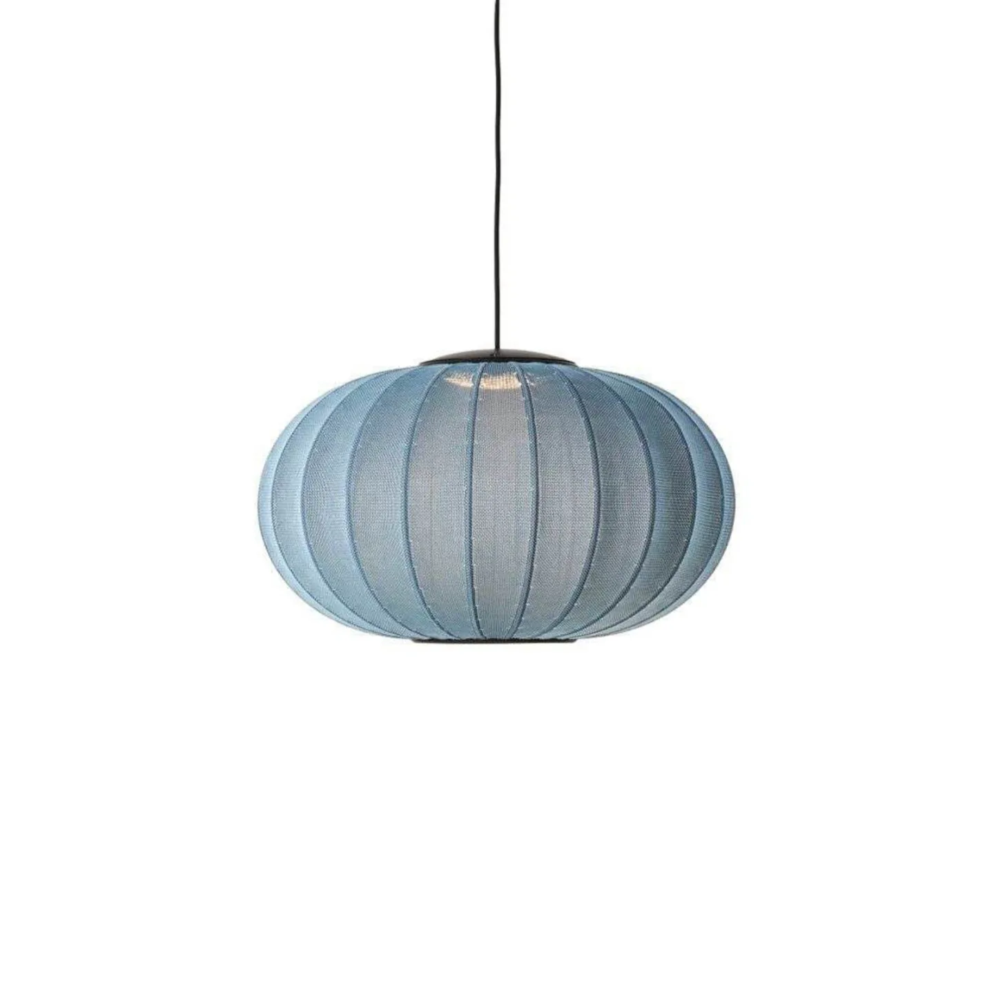 Knit-Wit 57 Oval LED Taklampa Blue Stone - Made By Hand - Sovrum - Tyg / textil