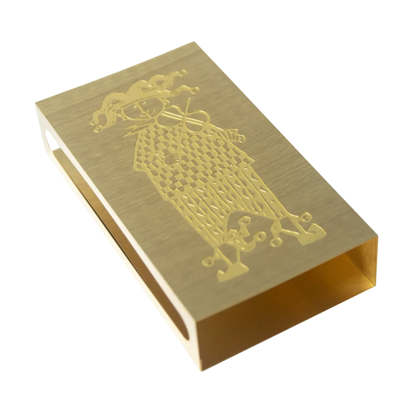 Pluto Design Stig Lindberg Karneval Streichholzschachtelhalter Gold
