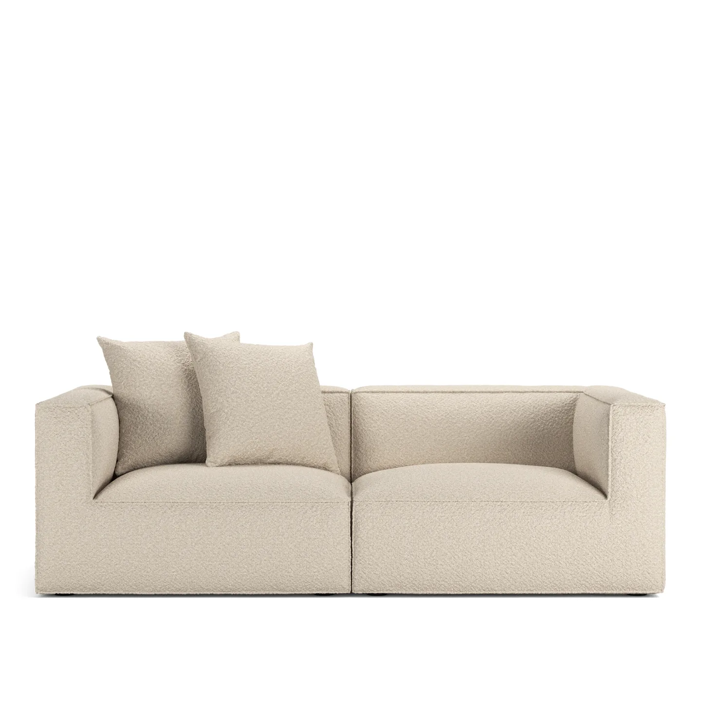 A Huseby - Famn 2-Seater Ascot White 00 - Soffor - Vit - Trä/Textilmaterial/Skum