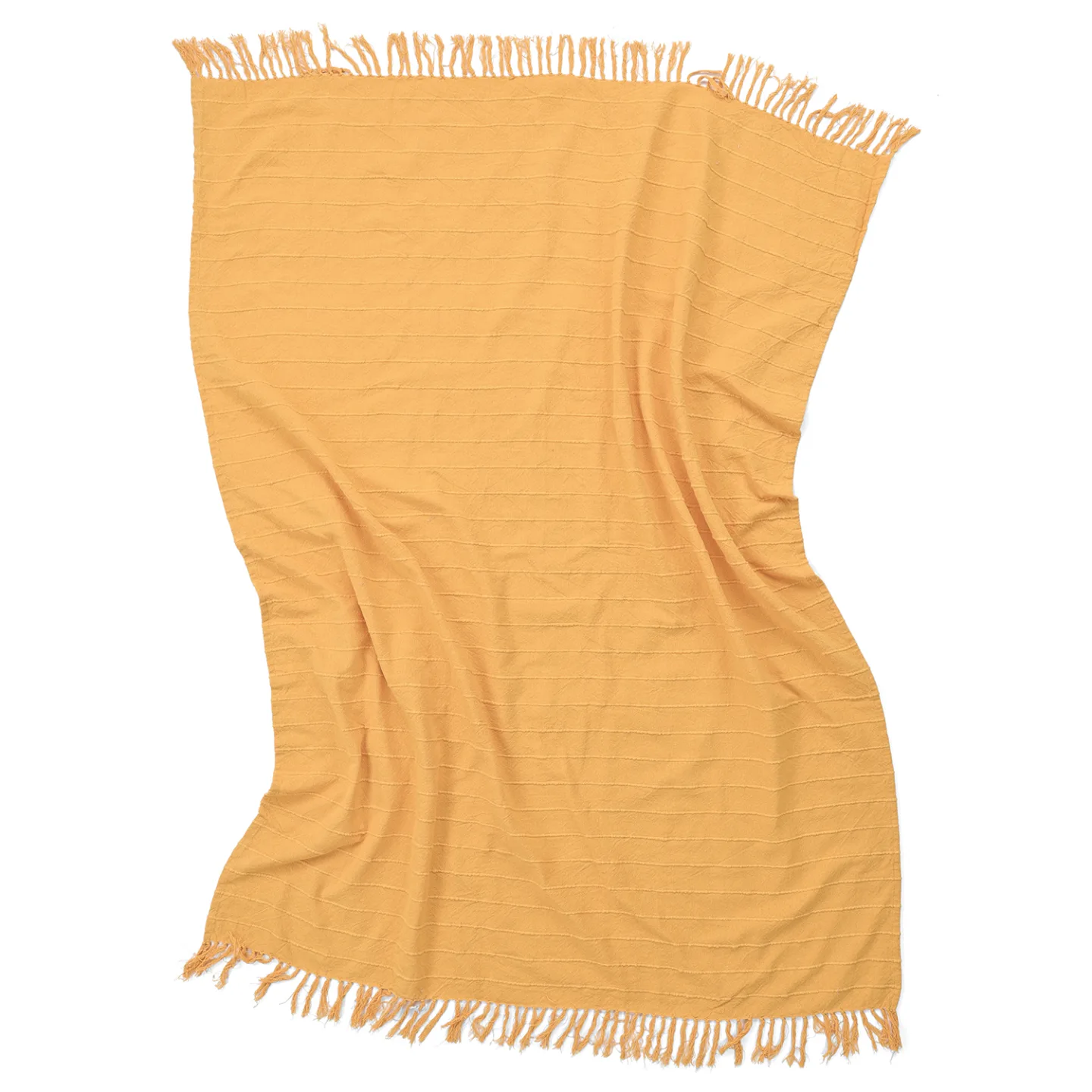 Pledd - Nalani cotton throw (oransje) (Størrelse: 130 x 170 cm)