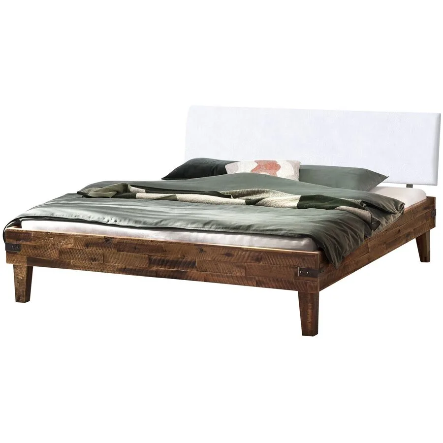 Hasena Bett Irvin akazie Akazie/Kunstleder Massivholz 160 x 200 cm