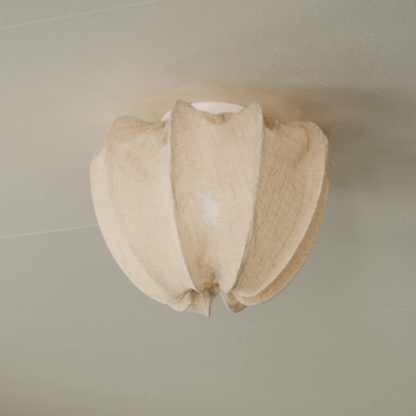 Anna Deckenleuchte, natur, Leinen, Ø 30 cm - Watt & Veke - Schlafzimmer - Design - Stoff / Textil