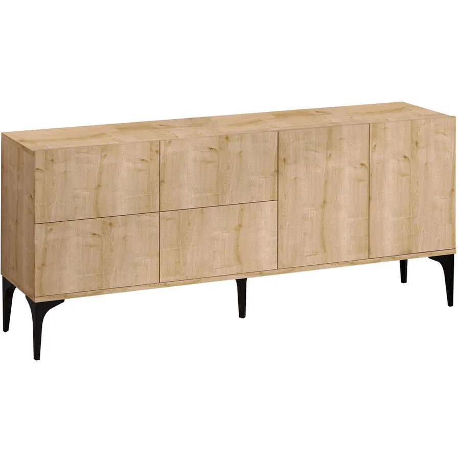 Konsole Yemek eiche 100% melaminbeschichtete Spanplatte B 180 H 80 cm