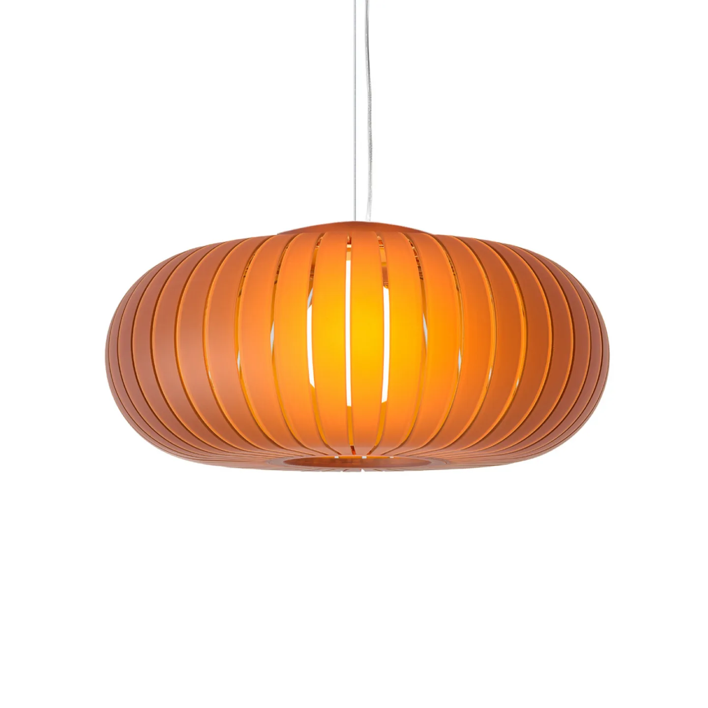 Hængelampe Teresa Frozen, ravfarvet, Ø 50 cm, E27 - Kartell - Stue - Design - Plastik - Med én lyskilde