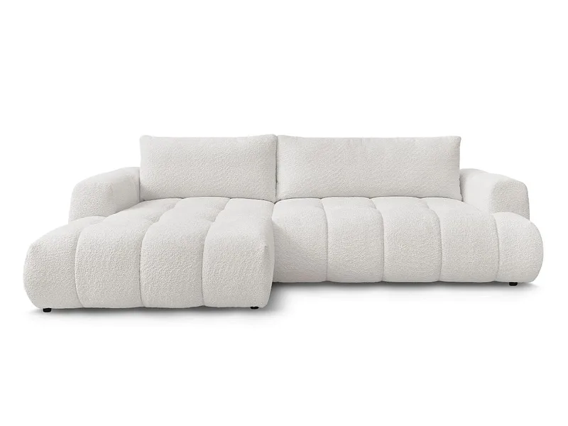 Ecksofa BOBOCHIC FUJI Boucle-Stoff weiss