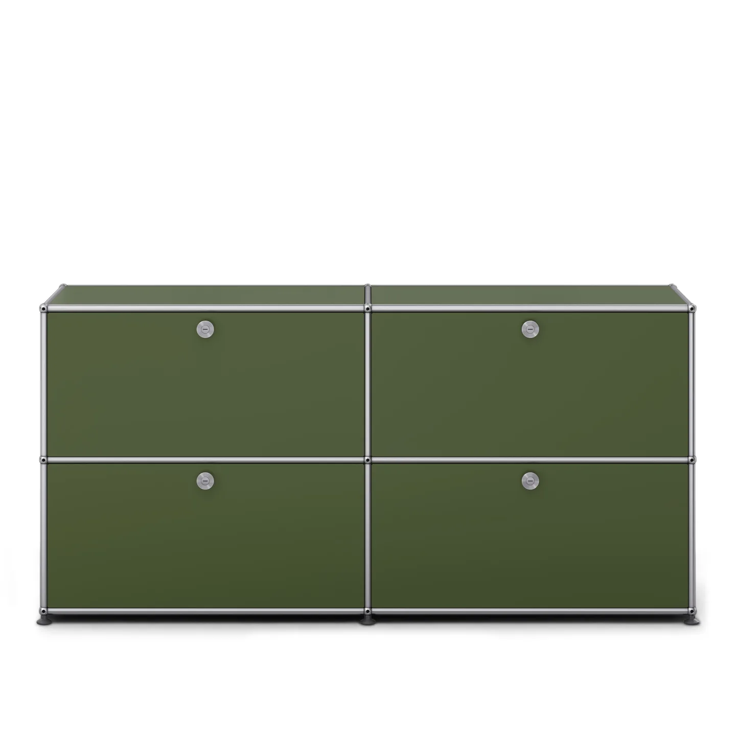 USM - USM Haller Sideboard E2 Olive Green - Skänkar och sideboards - Fritz Haller & Paul Schärer - Grön - Metall