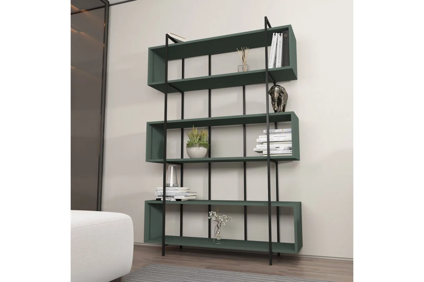 Bruti Bokhylla 120 cm - Svart