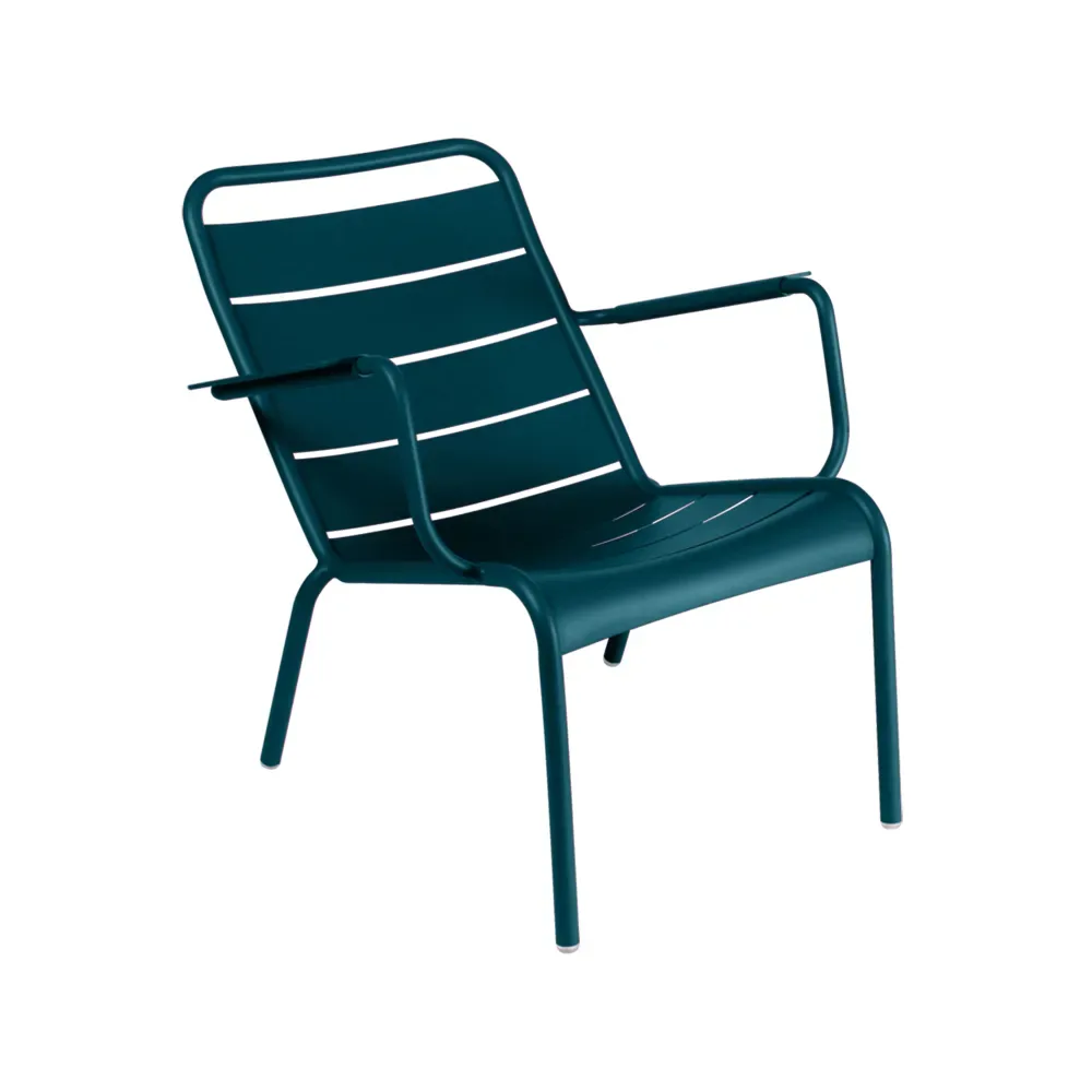 Fermob Luxembourg karmstol låg Acapulco blue (blå)