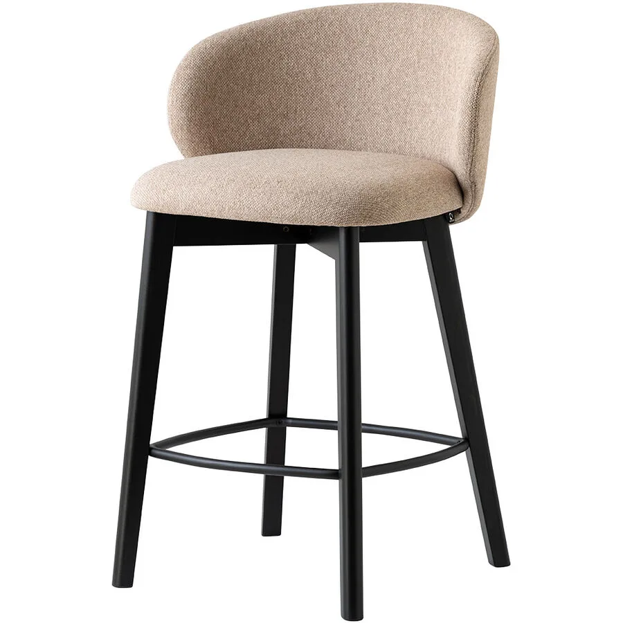 CONNUBIA Barhocker Tuka cappuccino/graphit Buche H 88 cm