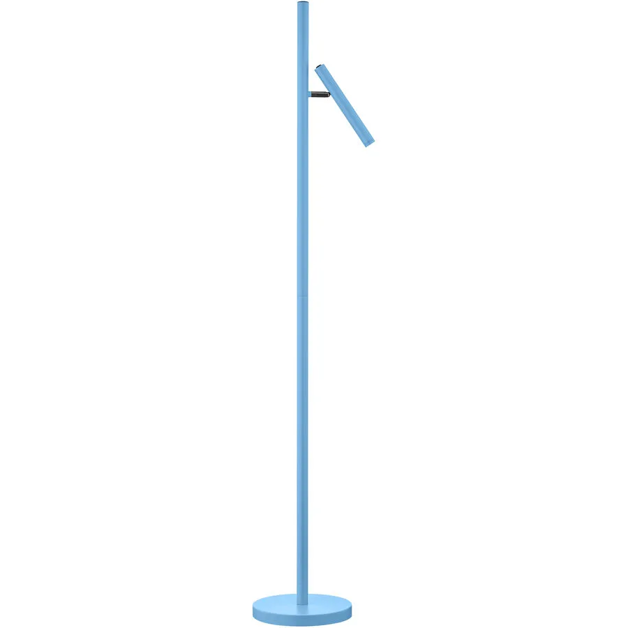 Stehlampe Streak Blau Metall 25 cm 134 cm Drehbar - Farbe: pastellblau - LED - Lichtfarbe: Extra warmweiss - LED Energiesparlampen