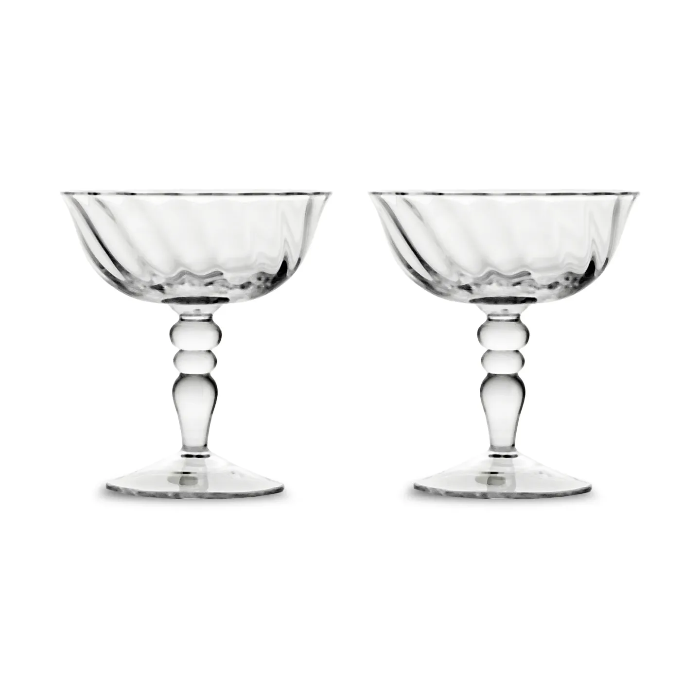 Byon Opacity italienisches Champagnerglas 15 cl 2er-Pack Klar