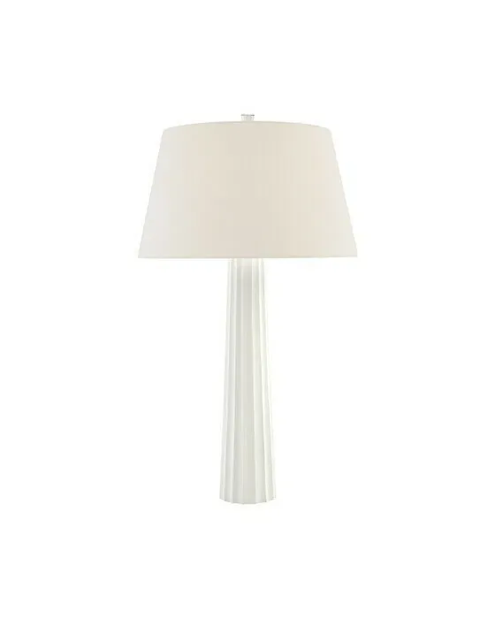 Fluted Spire Table Lamp White Large