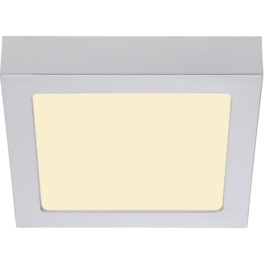 Deckenlampe Cissione Weiss/Grau Kunststoff/Metall 17 cm 3 cm - Farbe: chrom matt/weiss - LED - Lichtfarbe: Helles Neutralweiss - Material: