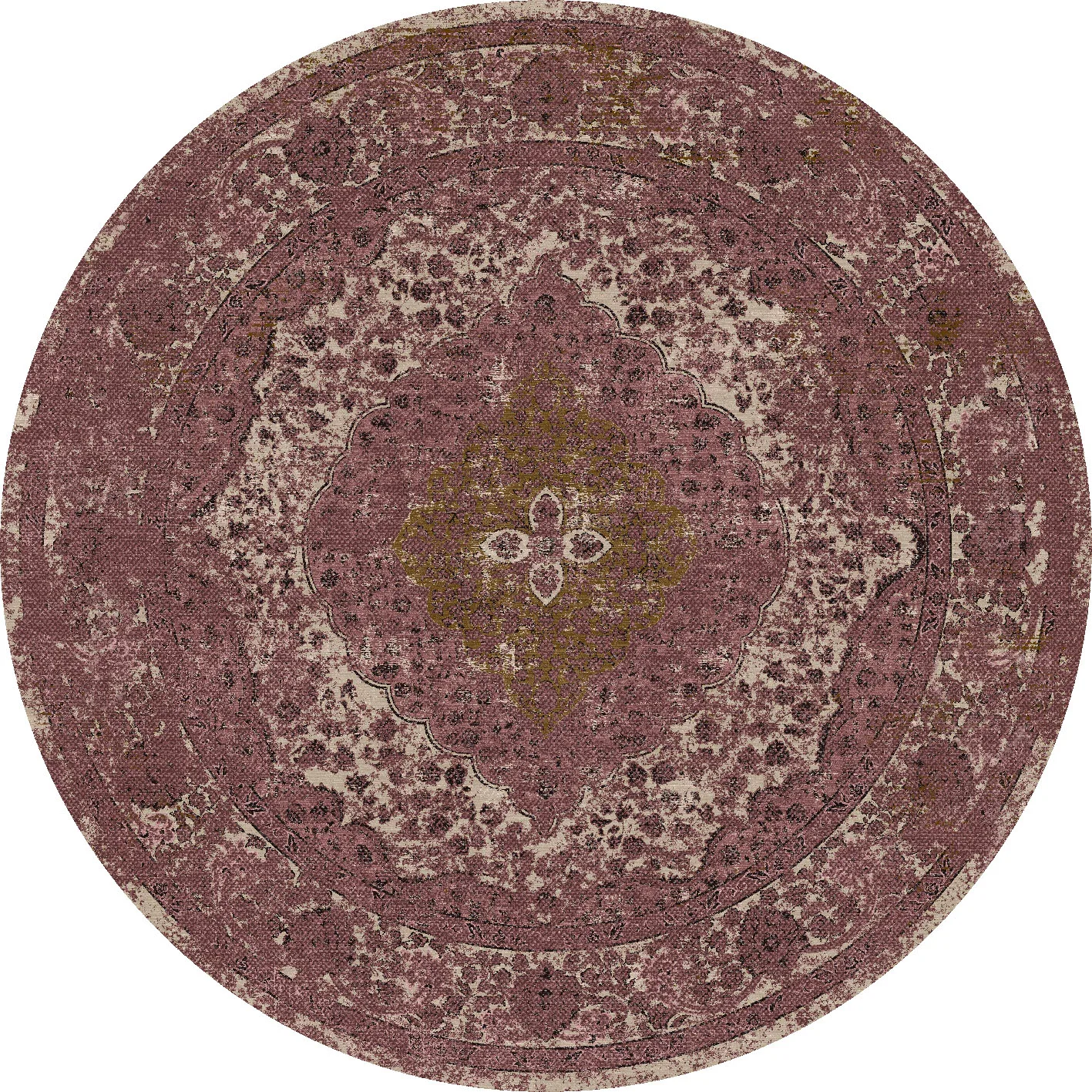 Rundt teppe - Lainey (rød) (Størrelse: Ø 160 cm)