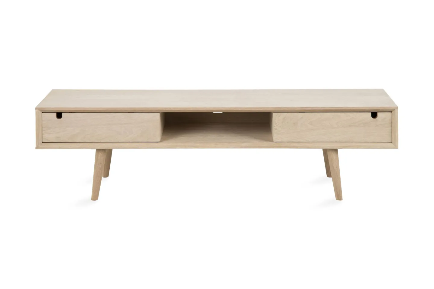 Myrviken TV-bänk 160 cm - Vitpigmenterad Ek