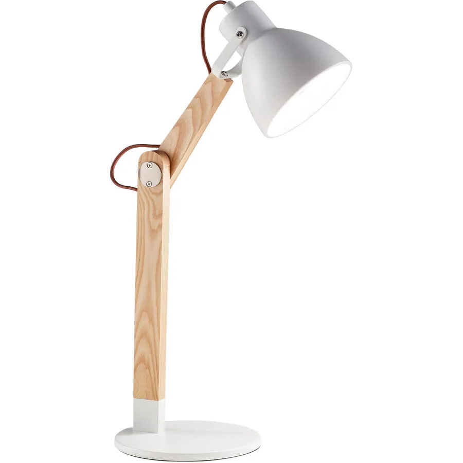 Tischlampe Esra Weiss Holz/Metall 41 cm 73 cm