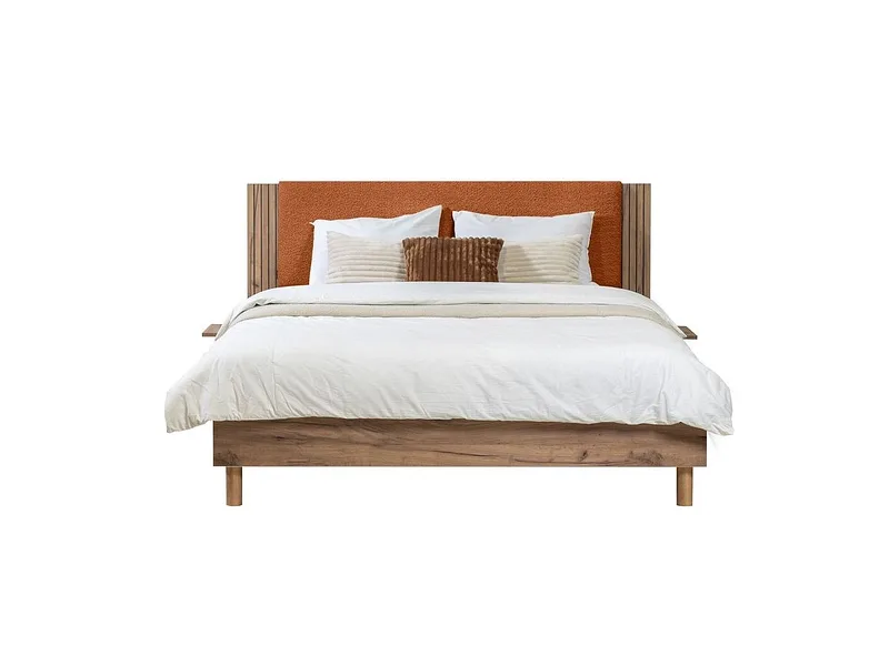 Bett BOBOCHIC LIOR 160x200cm stoff orange