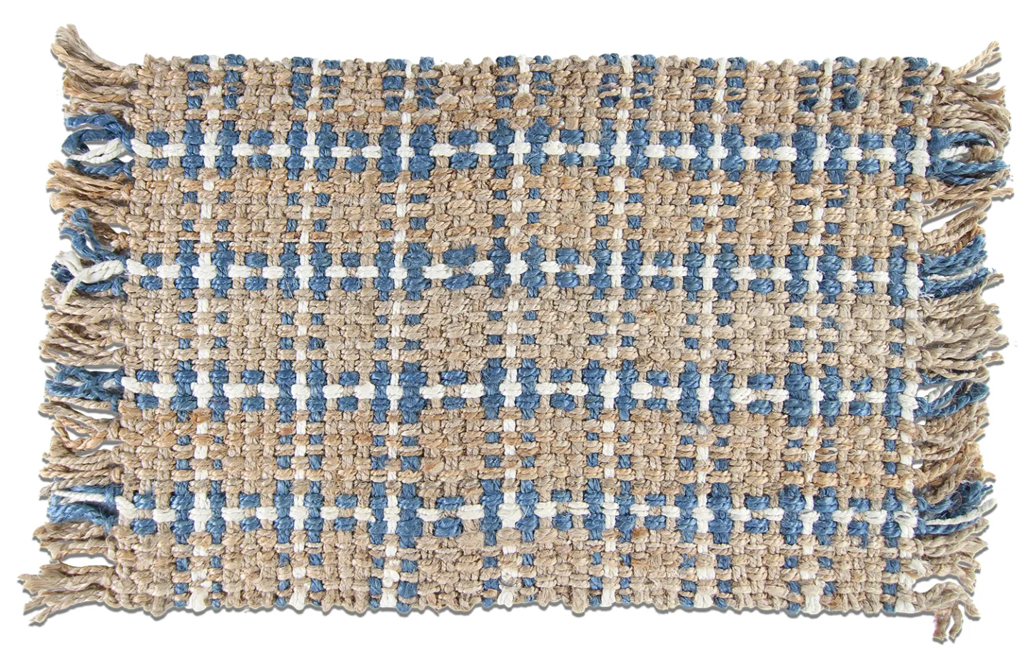 Dørmatte - River (natur/blå) (Størrelse: 60 x 90 cm)