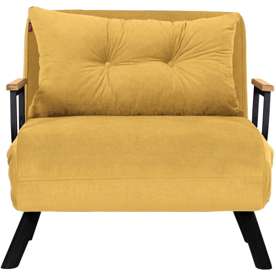 Sessel Foldbar gelb Polyester B 78 T 60 H 78 cm