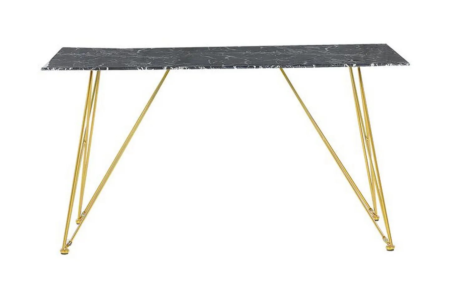 Nunierra Matbord 140 cm - Svart/Guld