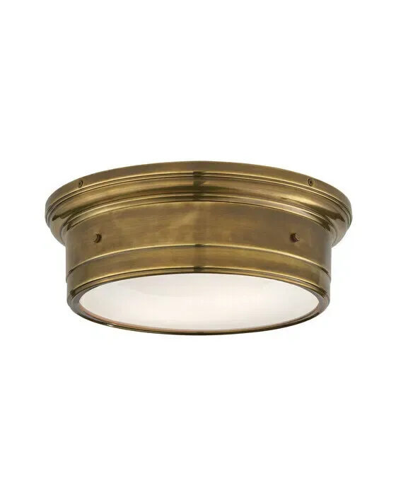 Large Siena Flush Mount Antique Brass