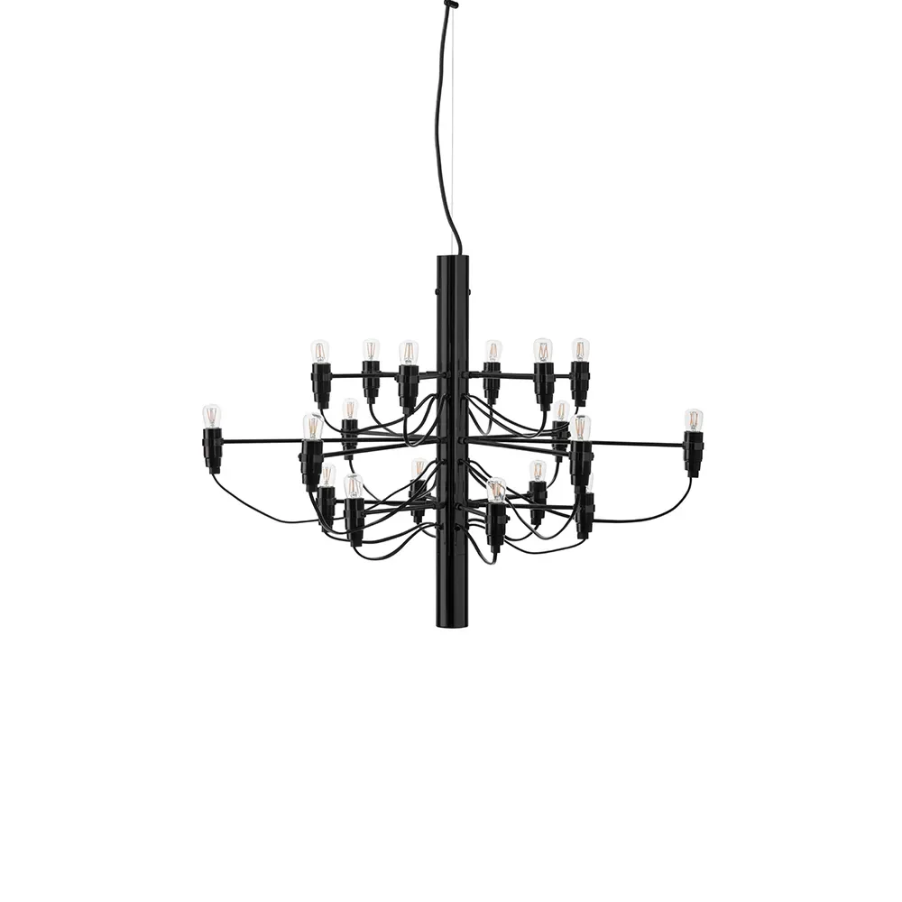 Flos 2097 Sarfatti Kronleuchter LED Mattschwarz 18 Lampen