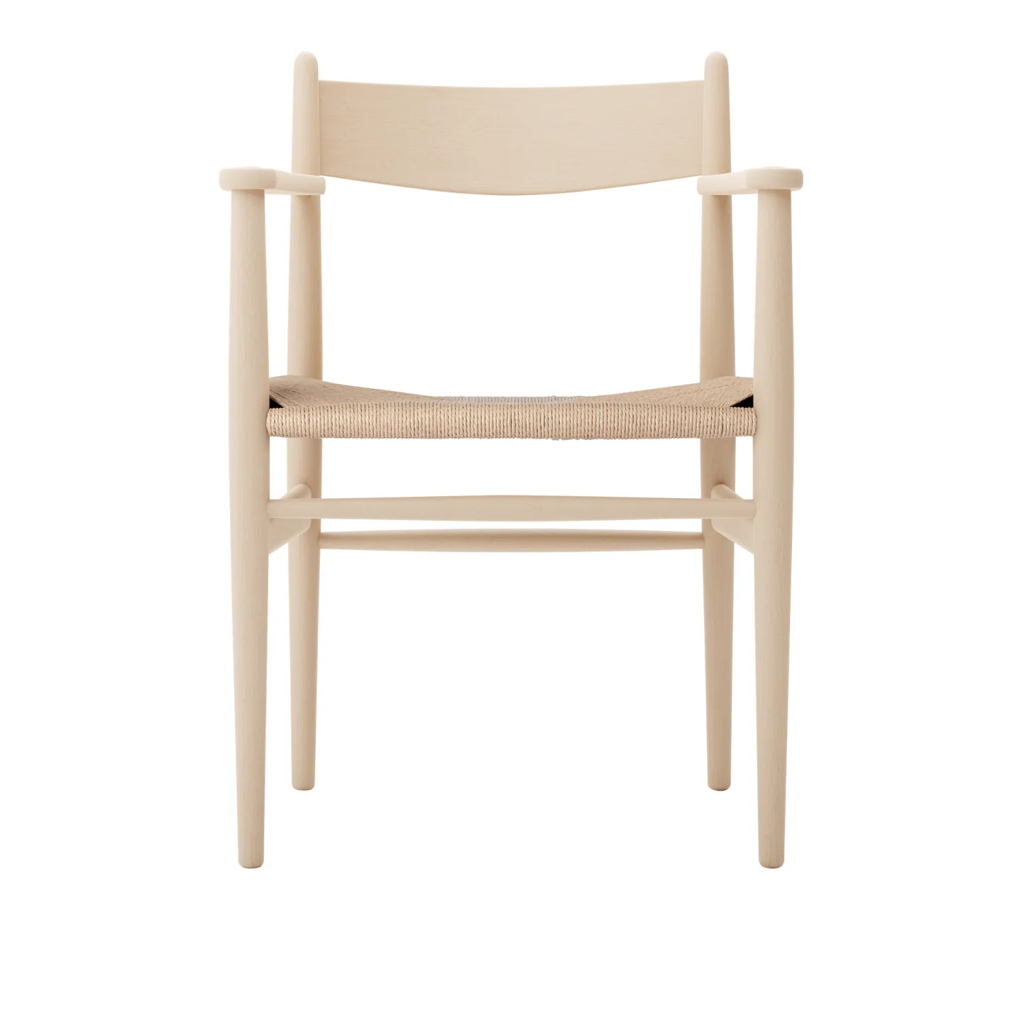 Carl Hansen - CH37, Tvålad Bok, Naturflätat papperssnöre - Matstolar - Hans J. Wegner - Träfärgad - Trä
